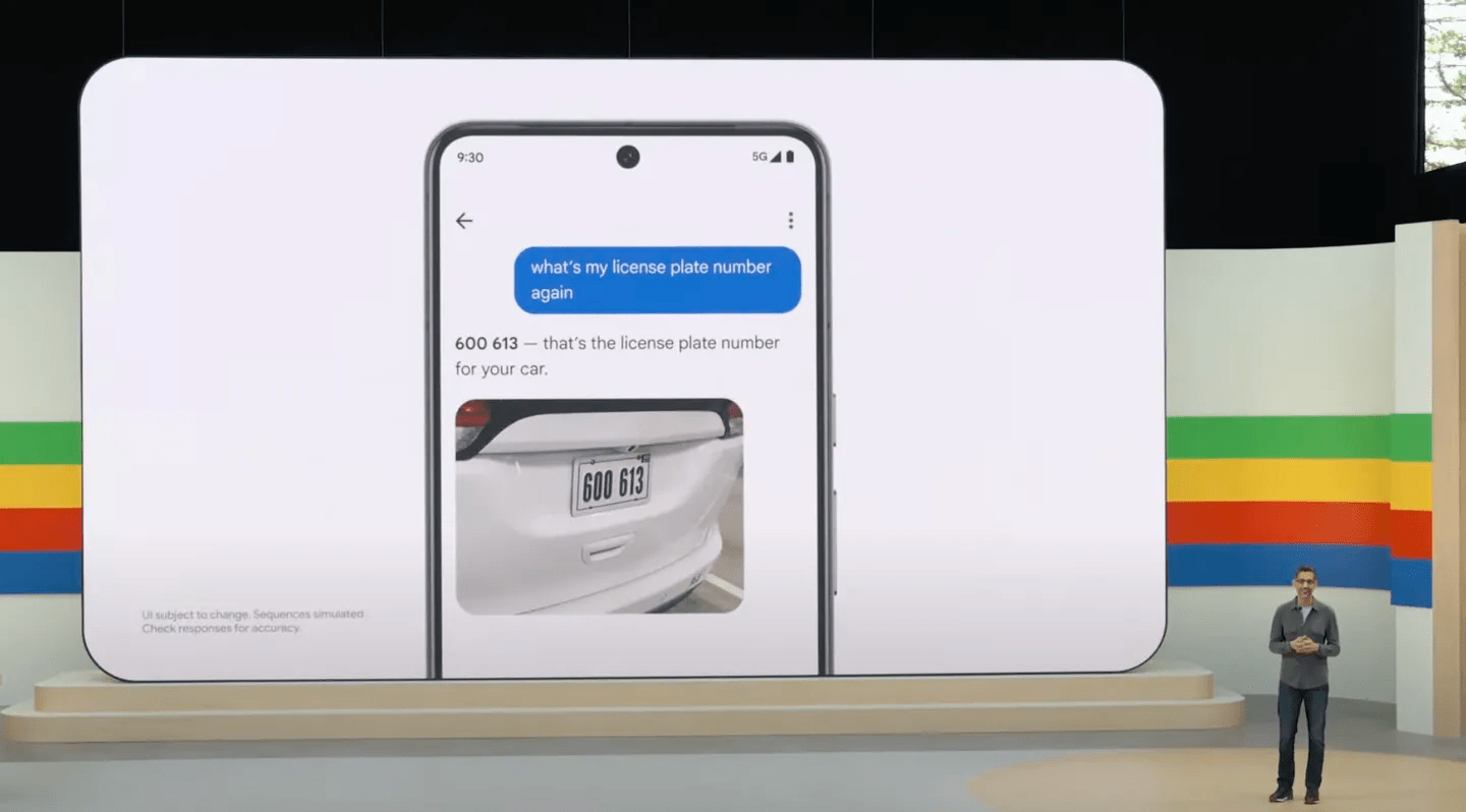 CEO Google Sundar Pichai thử tính năng Ask Photo. Ảnh: Google